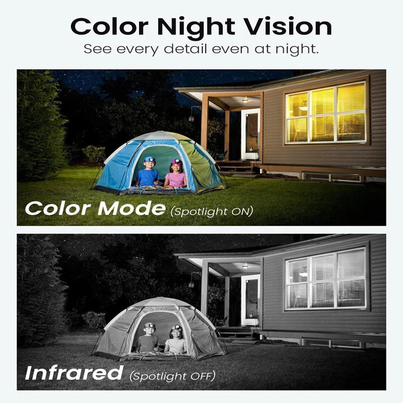 Caméra de Surveillance Extérieure DEKCO 3MP PTZ WiFi – Vision Nocturne Couleur, Suivi Intelligent, Audio Bidirectionnel, Dôme IP66