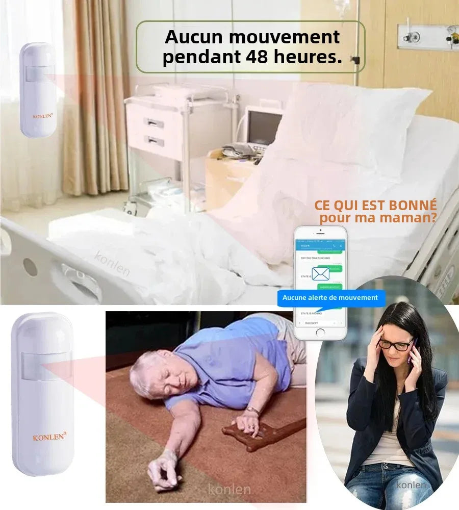 Teléfono SOS 4G con botón Unique KONLEN – Alarma de urgencia con llamada y SMS para personas mayores, niños y personas dependientes