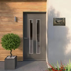 Panneau Avertissement Vidéosurveillance Vintage en Aluminium – Plaque Murale Sécurité avec Icône Caméra pour Maison, Garage et Bar