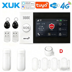 XUK PG-107 – Sistema de alarma Maison Connecté Tuya WiFi &amp; 4G con pantalla táctil 4,3", Sirène Puissante et Control Intelligent 
