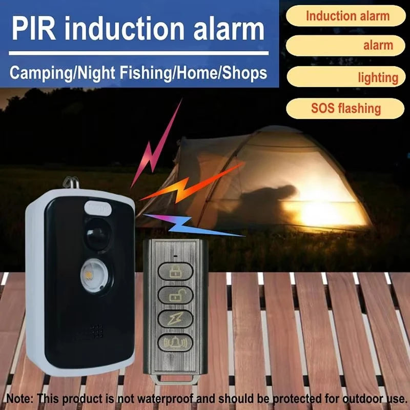 Alarma de detección PIR sin filtro para exteriores – Detector de infrarrojos antiintrusión y antianimados con comando telefónico para camping y jardín 