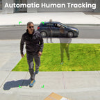 Caméra de Surveillance Extérieure Solaire AOSU 3MP PTZ – WiFi Sans Fil, Batterie Intégrée, Détection Humaine IA, Vision Nocturne Couleur et Audio Bidirectionnel