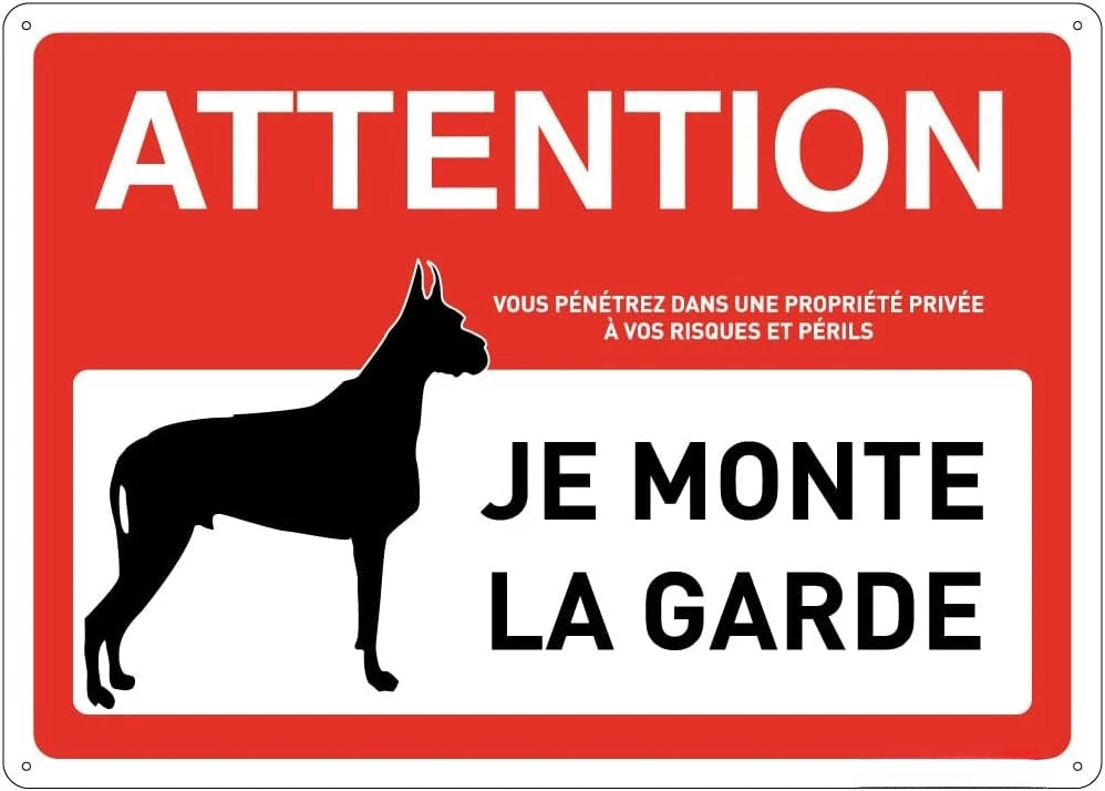 Panneau de Signalisation Sécurité en Aluminium – Alarme Vidéo, Accès Interdit, Propriété Privée, Attention Véhicules et Chien de Garde