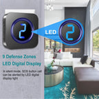 Sistema de llamadas a pacientes sin filtro con botón SOS Étanche IP55 – Buscapersonas con pantalla LED para personas mayores y pacientes 