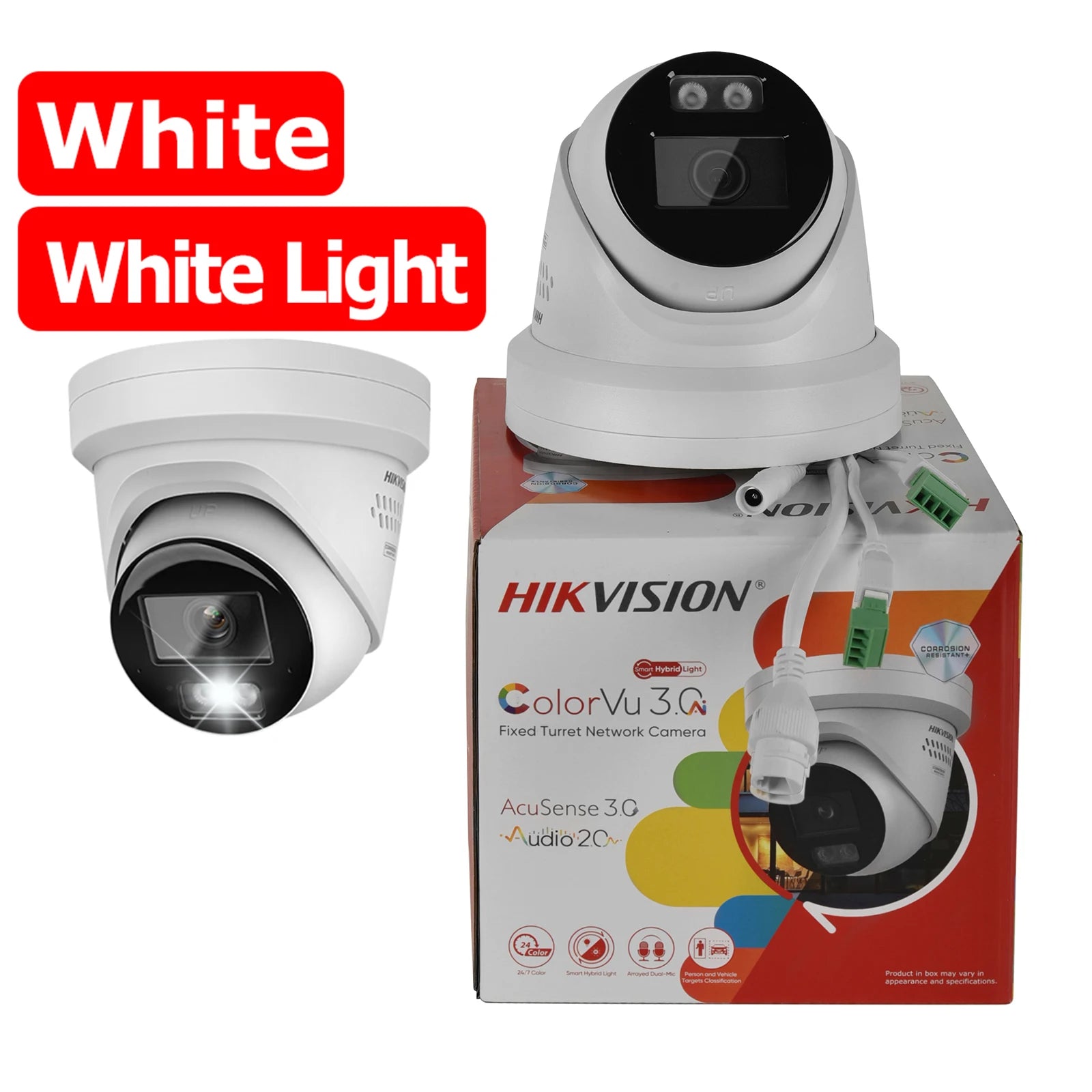Caméra IP Hikvision 4K 8MP ColorVu 3.0 AcuSense 3.0 avec POE – Vision Couleur 24/7, Audio Bidirectionnel et Éclairage Hybride Intelligent