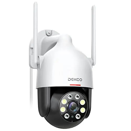 Caméra de Surveillance Extérieure DEKCO 3MP PTZ WiFi – Vision Nocturne Couleur, Suivi Intelligent, Audio Bidirectionnel, Dôme IP66