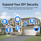 KERUI W202 – Sistema de alarma Maison Connecté Tuya WiFi &amp; GSM 433 MHz, Kit Seguridad Sans Fil con detector de movimiento, Capteurs Porte/Fenêtre et Sirène 