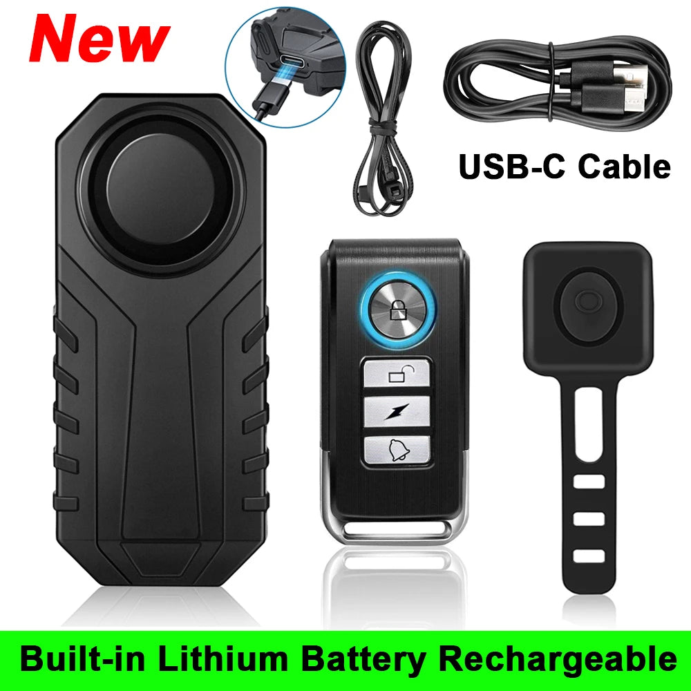 Alarme Antivol Étanche Elecpow 113 dB pour Vélo, Moto et Trottinette Électrique – Détecteur de Vibrations avec Télécommande Sans Fil