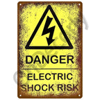 Panneau Vintage CCTV en Métal 20 x 30 cm – Plaque Murale “Vidéosurveillance 24h” pour Bar, Garage, Café et Maison