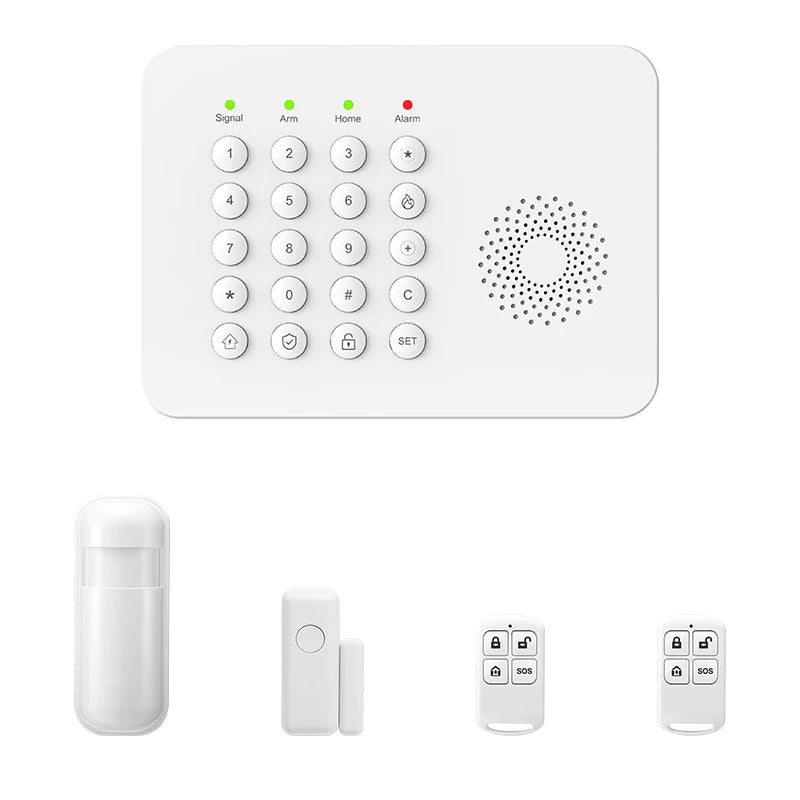 Sistema de alarma Maison PGST WiFi + GSM 2G Tuya – Kit de seguridad conectado con detectores de movimiento y captadores de puerta/ventana