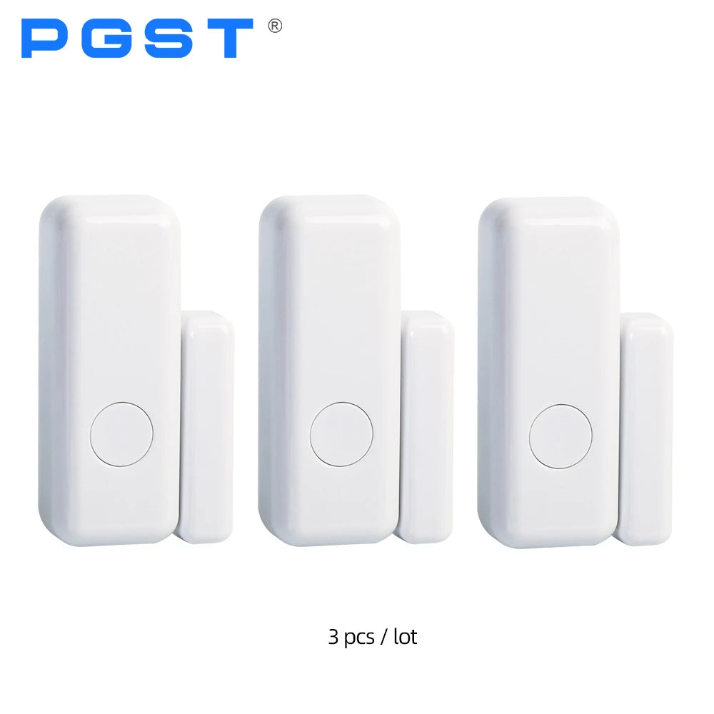 PGST – Détecteur d’Ouverture Porte et Fenêtre Sans Fil 433 MHz pour Système d’Alarme Maison