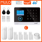 MULO PG-103-4G – Hausalarmsystem mit 4G-WiFi und GSM, kabelloser Sicherheit, Tuya, Alexa und Google Assistant
