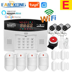 Earykong ER-TW99C – Sistema de alarma Maison Connecté Tuya WiFi &amp; GSM, color de pantalla, Sirène Intégrée, función de sonido y detectores sin hilos