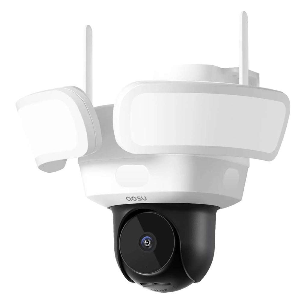 Caméra de Surveillance Extérieure DEKCO 3K UHD avec Projecteur – Vue 360°, Vision Nocturne Couleur, Détection PIR et Audio Bidirectionnel