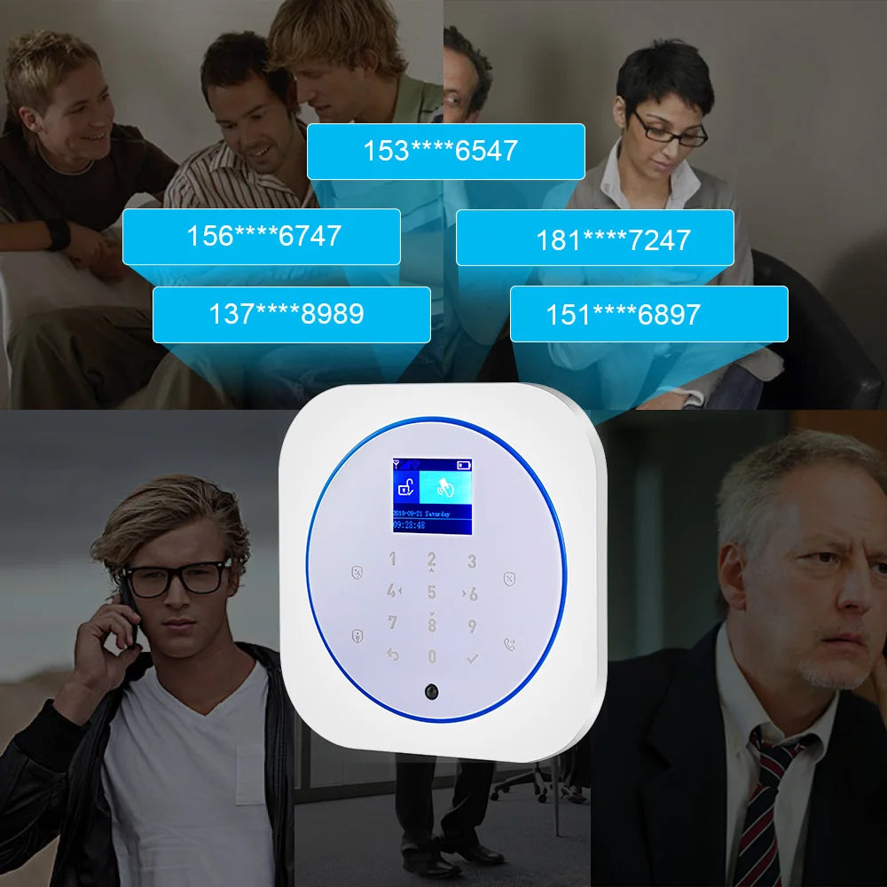KERUI G12 – Sistema de alarma GSM Sans Fil con aplicación Tuya, Sirène y detectores de movimiento y apertura