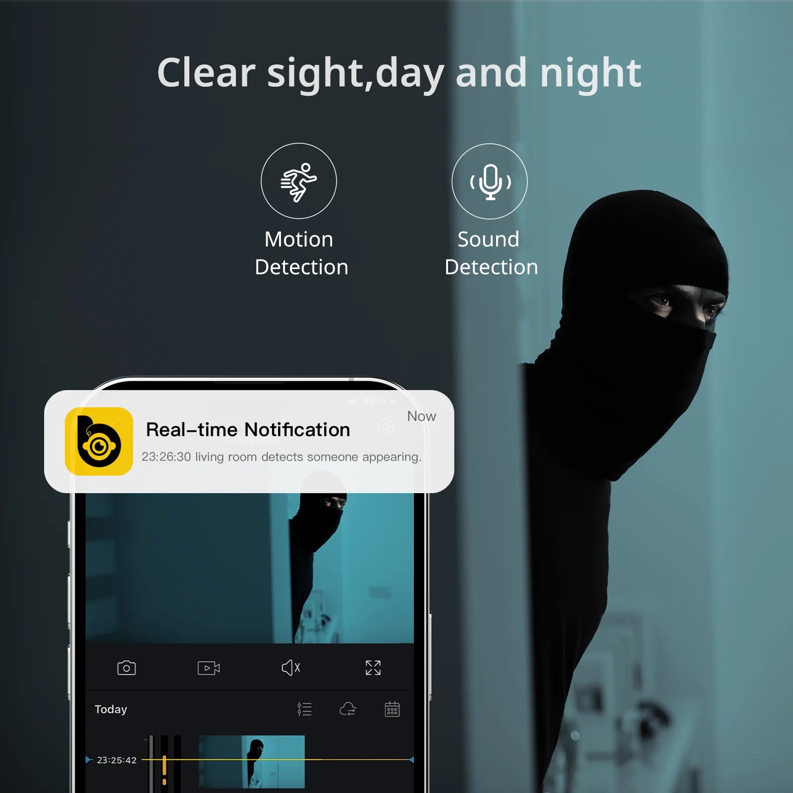 Caméra de Surveillance Intérieure BoyKeep K10 3MP – WiFi 2.4G/5G, Audio Bidirectionnel, Détection de Mouvement et Surveillance 24/7