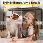 Caméra de Surveillance Intérieure BoyKeep 3MP WiFi 5G/2.4G – Suivi Automatique, Vision Nocturne Couleur et Audio Bidirectionnel
