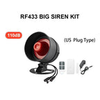 ONENUO 105W – Sirène Extérieure Sans Fil 433 MHz 110 dB con Flash, Étanche, para sistemas de alarma Maison Tuya WiFi y GSM