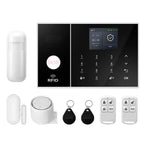 PGST Sistema de alarma para casa WiFi + GSM Tuya A108S – Kit de seguridad sin filtro con detector de movimiento y captadores de puerta/ventana
