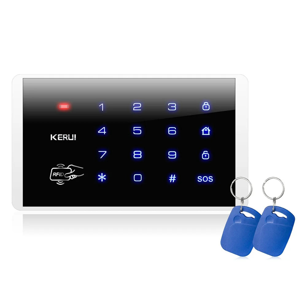 KERUI G70 – Sistema de alarma Maison Connecté 4G y WiFi con pantalla táctil de 7 pulgadas, aplicación Tuya y Captores Sans Fil