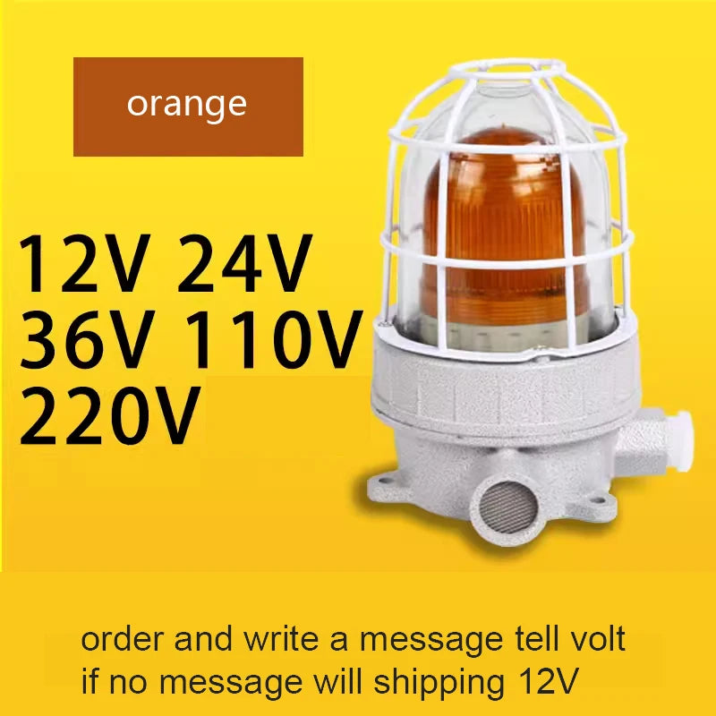 Sirène d’Alarme Incendie Sonore et Lumineuse Antidéflagrante 220V avec Stroboscope LED 24V – Puissance et Sécurité Maximales