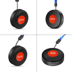 Botón SOS WiFi Tuya Earykong – Botón de llamada de urgencia sin filtro con notificación Smartphone para personas mayores, niños y personas frágiles