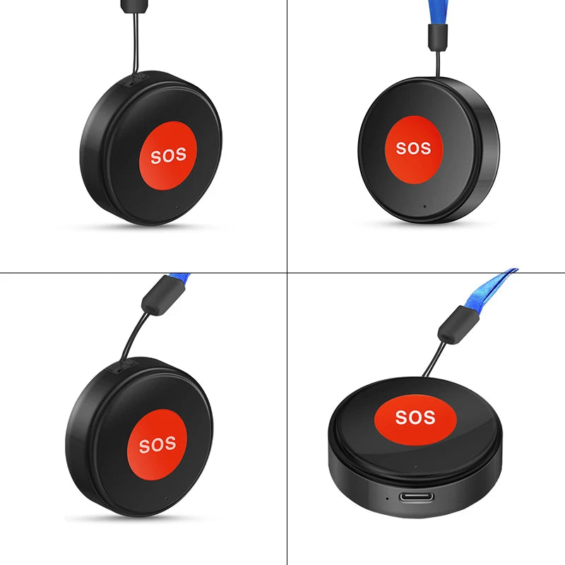 Botón SOS WiFi Tuya Earykong – Botón de llamada de urgencia sin filtro con notificación Smartphone para personas mayores, niños y personas frágiles