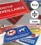 Panneau de Signalisation Sécurité en Aluminium – Alarme Vidéo, Accès Interdit, Propriété Privée, Attention Véhicules et Chien de Garde
