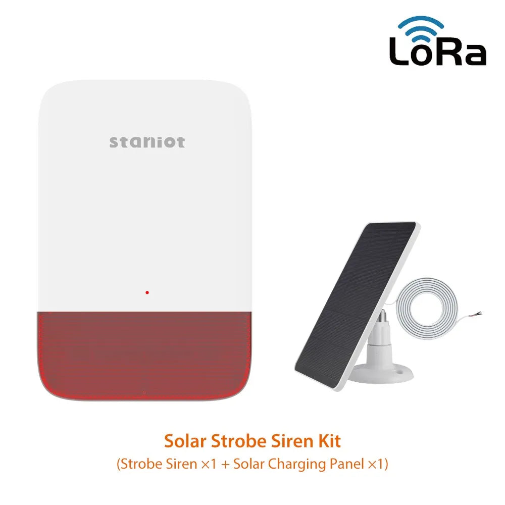 Versión Staniot LoRa – Sistema de alarma Maison Écran 7 pulgadas WiFi 4G Tuya con Sirène Intégrée, kit Antivol Longue Portée 500 m