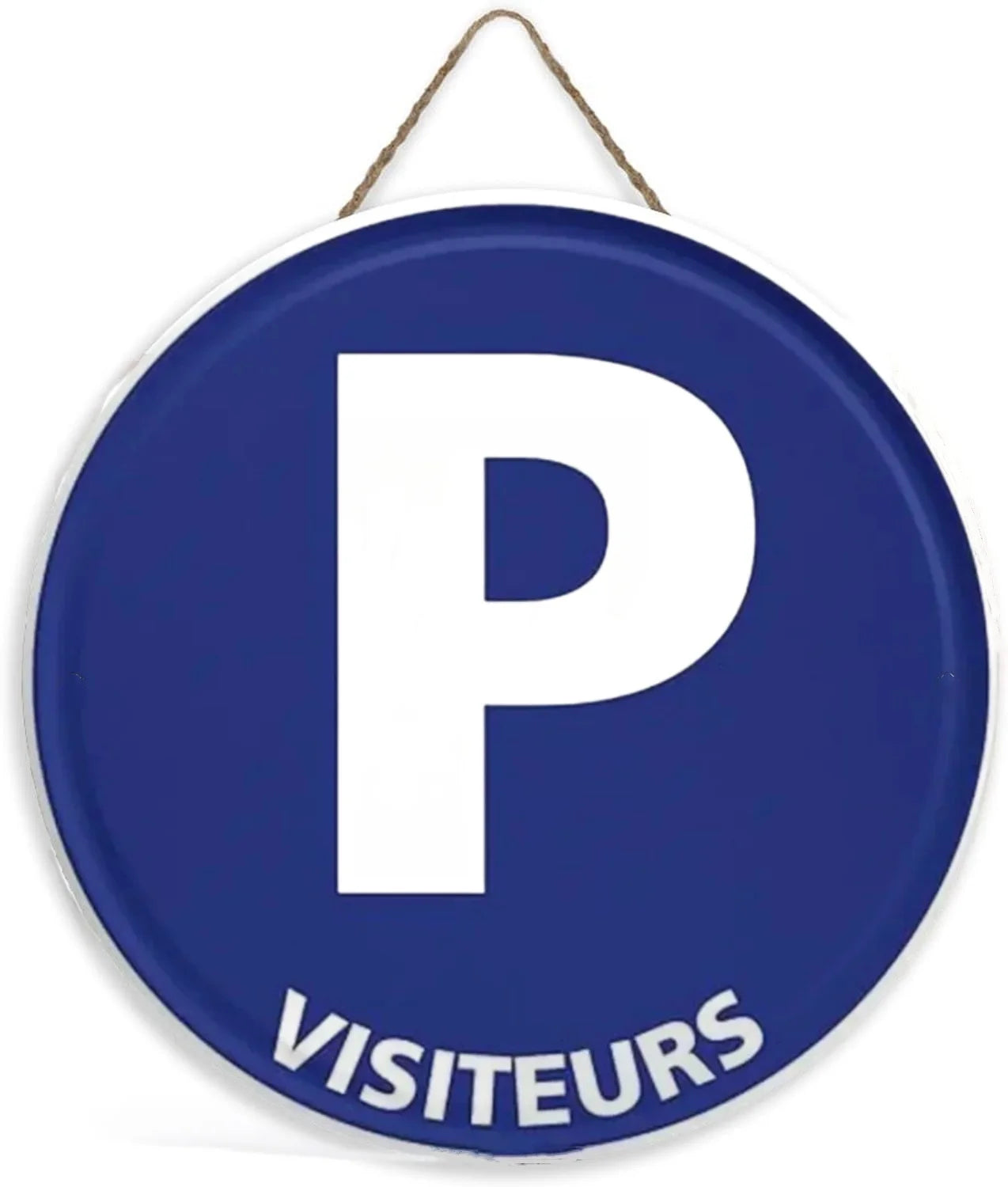 Panneau Rond en Bois “Propriété Privée – Accès Interdit – Vidéosurveillance” – Décoration Murale Sécurité pour Cour, Jardin et Allée