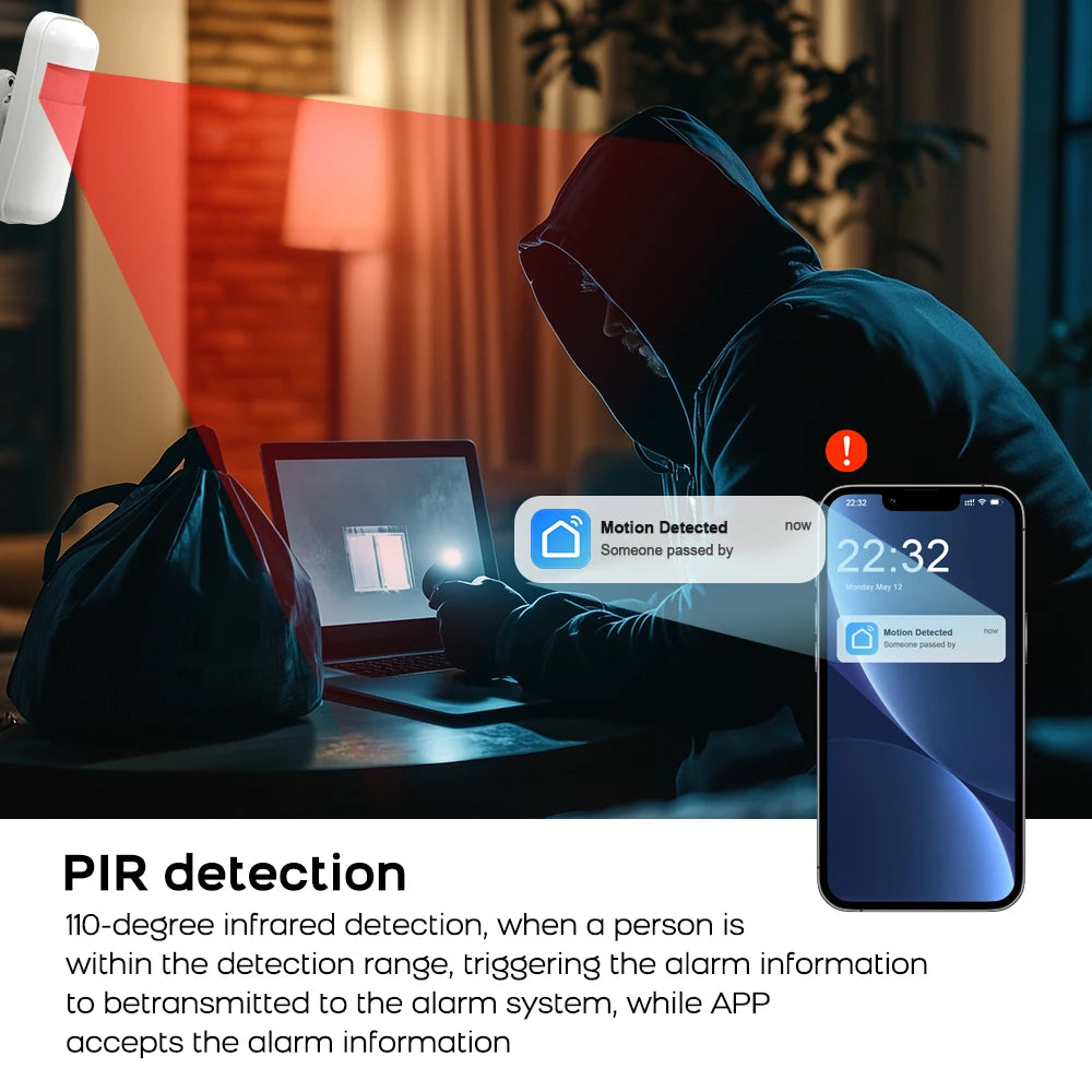 PGST 109-2G – Sistema de alarma Maison Connecté Tuya WiFi &amp; GSM, Seguridad Sans Fil 433 MHz con aplicación Smart Life, compatible con Alexa y Google Assistant