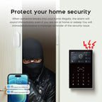 PGST Sistema de alarma GSM Tuya Sans Fil – Central de seguridad conectada con detector de movimiento PIR y comando telefónico para casas, boutiques y almacenes