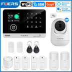 FUERS G03 Heimalarmsystem WiFi + GSM – Anti-Ventil-Zentrale mit farbigem Bildschirm, Sensoren und Steuerung über Tuya Smart, kompatibel mit Alexa