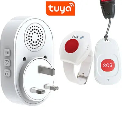 TOPVICO Pulsera SOS WiFi Tuya – Sistema de alerta de urgencia para personas mayores con buscapersonas sin filtro y notificaciones Smartphone
