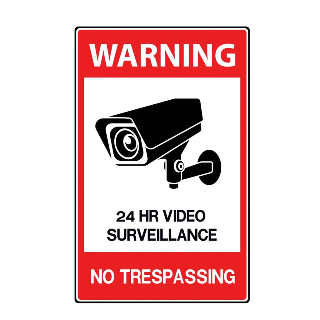 Panneau Métallique “Maison Sous Vidéosurveillance 24h/24” – Señalización de seguridad exterior duradera y decorativa 
