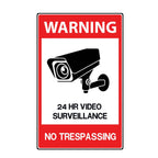 Panneau Métallique “Maison Sous Vidéosurveillance 24h/24” – Señalización de seguridad exterior duradera y decorativa 