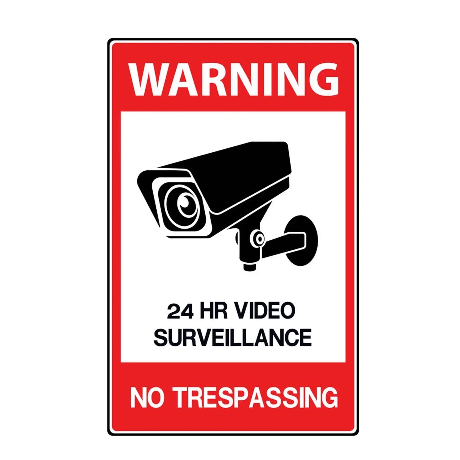 Panneau Métallique “Maison Sous Vidéosurveillance 24h/24” – Signalisation de Sécurité Extérieure Durable et Décorative