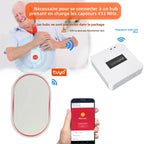 TOPVICO Bouton SOS Panique 433 MHz – Notfall-Türsprechanlage für Senioren, kompatible WiFi- und RF-Alarmsysteme