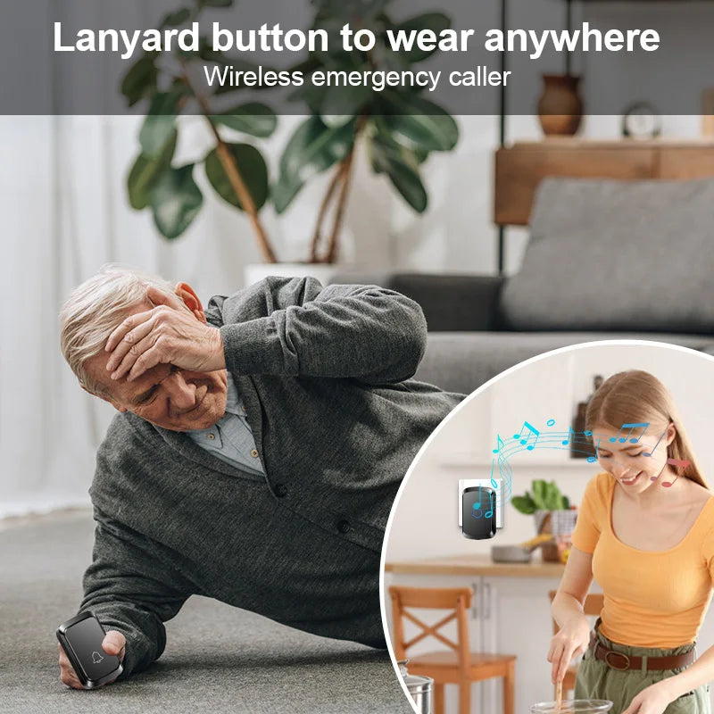 Buscapersonas sin filtro para personas con botón SOS y reloj de llamada – Sistema de alerta de urgencia para casas, niños y pacientes