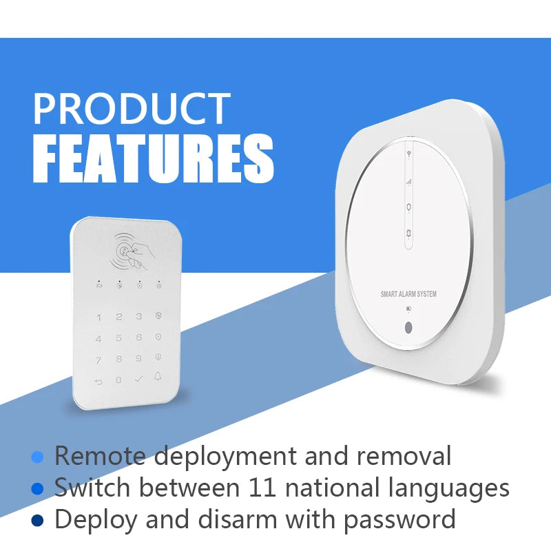 ZUIDID G13 – Sistema de alarma Maison Connecté Tuya WiFi &amp; GSM, Seguridad Sans Fil 433 MHz con Capteurs, Sirène y Control Vocal