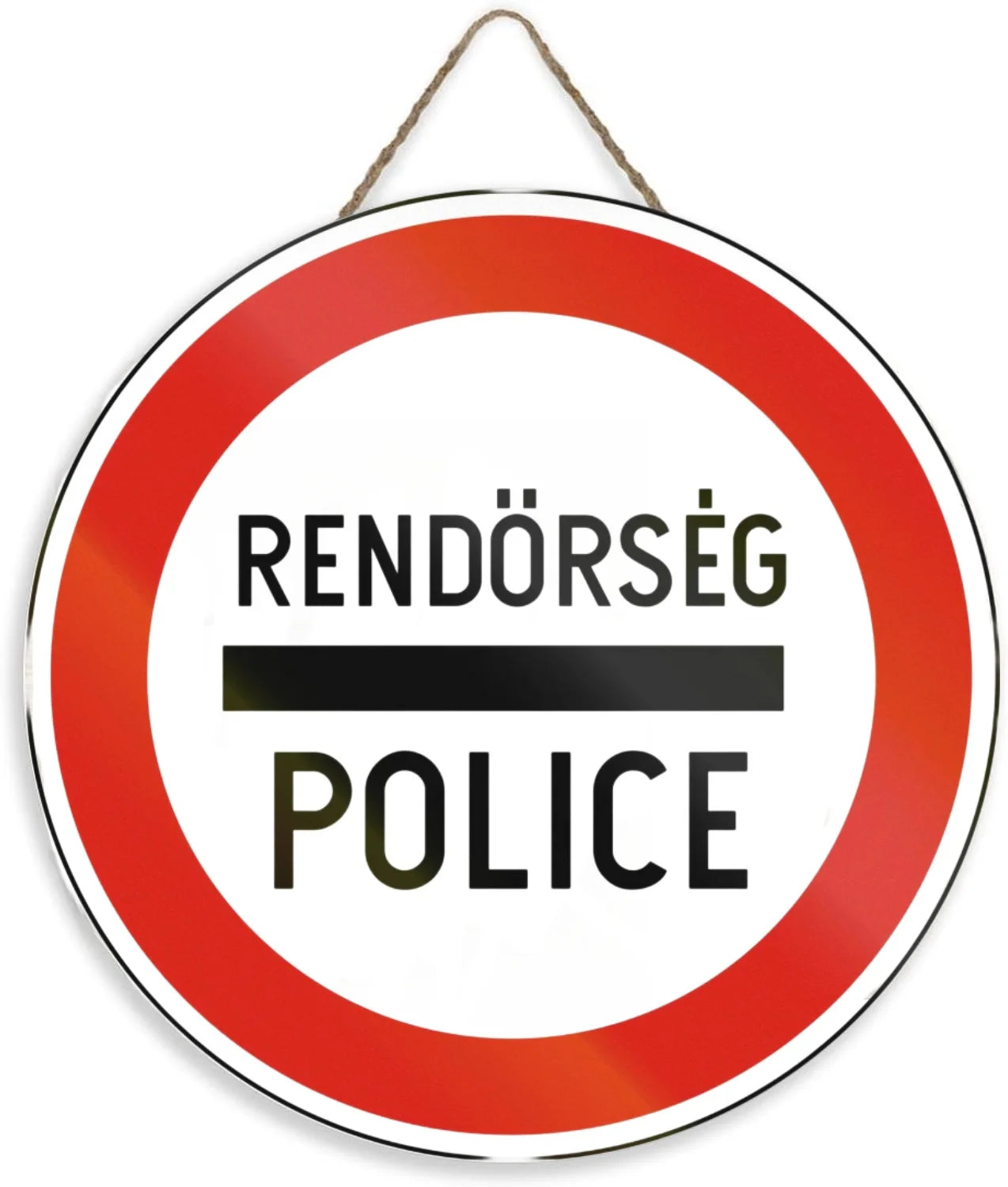 Panneau Rond en Bois “Propriété Privée – Accès Interdit – Vidéosurveillance” – Décoration Murale Sécurité pour Cour, Jardin et Allée