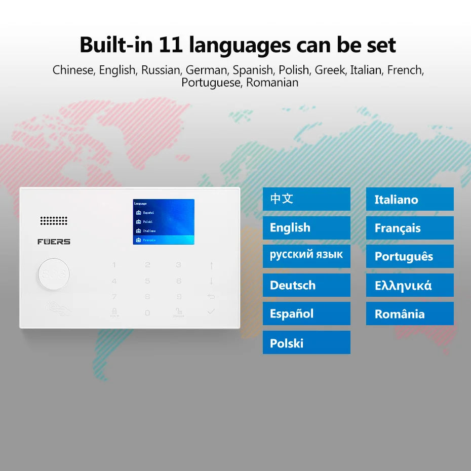 FUERS G30 – Sistema de alarma Maison Connecté Tuya WiFi &amp; GSM, Écran Couleur, Sirène et Détecteurs, Seguridad Sans Fil avec Application