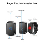 Buscapersonas sin filtro para personas con botón SOS y reloj de llamada – Sistema de alerta de urgencia para casas, niños y pacientes