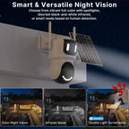 Cámara de seguridad 4G Solaire WONSDAR Doble objetivo 4K con batería integrada – Vigilancia exterior 24h/24