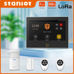 Staniot SecPanel 7 Pro H700-4G-L - Sistema de alarma Maison LoRa WiFi + 4G con pantalla táctil de 7", puerto de 500 m y sirena 115 dB