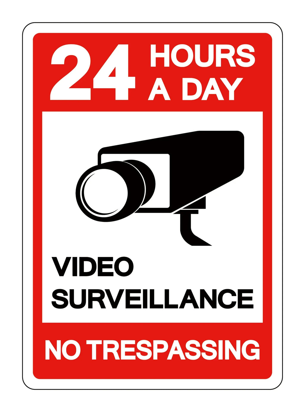 Panneau Métallique “Maison Sous Vidéosurveillance 24h/24” – Señalización de seguridad exterior duradera y decorativa 