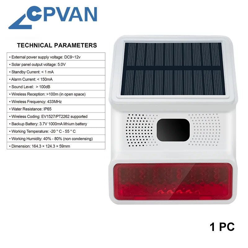 CPVAN CP10 Pro – Système d’Alarme Maison WiFi + 4G Tuya avec Écran Tactile 7" et Sirène 110 dB