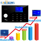 WLAN + GSM-Alarmsystem für Zuhause Earykong ER-G50 – Sans Fil-Sicherheitsset mit Bewegungs- und Türöffner, kompatibel mit Tuya, Alexa und Google Assistant
