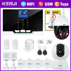KERUI G20 – Hausalarmsystem mit WiFi- und GSM-Verbindung, kabelloser Sicherheit mit farbigem Bildschirm, Tür-/Fensterschutz und Bewegungsmelder