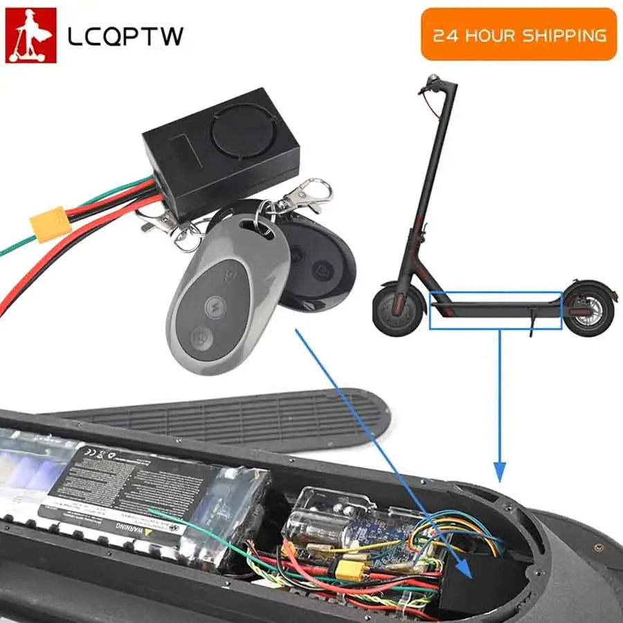Alarme Antivol Puissante avec Télécommande pour Trottinette Électrique – Compatible Xiaomi M365, 1S, Pro, Pro 2 et Ninebot G30